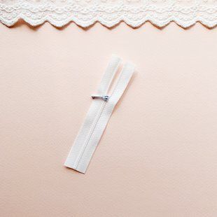 Міні блискавка для лялькового одягу 12 см Біла