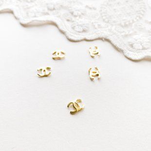 Мікро емблема Шанель 8*6 мм Золото
