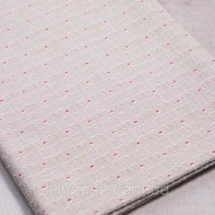 Японский фактурный хлопок 25*35 см Точки и столбцы тёплый серый