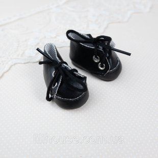 Ботиночки для куклы ретро 5*2.5 см Черные