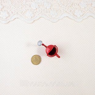 Миниатюра лейка с насадкой 2.5 см Красная