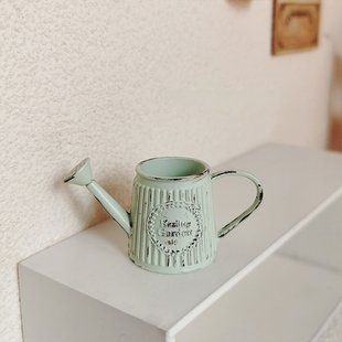 Миниатюра лейка металлическая винтажная 5*2.5 см Мята