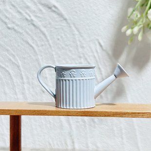 Миниатюра лейка металлическая 4.5*2 см Нежно-голубая
