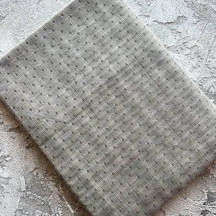 Японский фактурный хлопок 25*35 см Горошек фактурный хаки