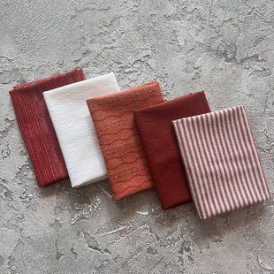 Набір японської бавовни Red autumn 5 відрізів по 25*35 см