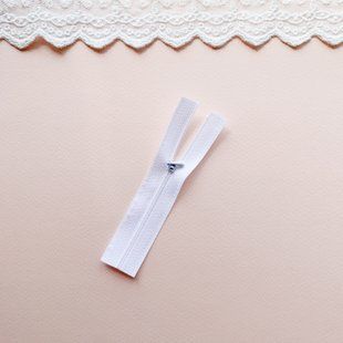 Міні блискавка для лялькового одягу 12 см Білосніжна