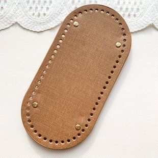 Дно для сумки з шипами овальне 25*12 см Коричневе