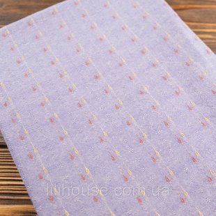 Японский фактурный хлопок 25*35 см Капли лаванда