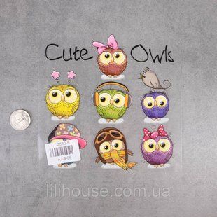 Термотрансферні наклейки Cute Owls