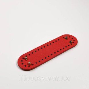 Дно для сумки з шипами овальне 18*5 см Червоне