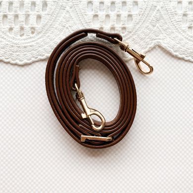 Ручка для сумки 105-125 см Коричневая с Золотом