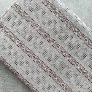 Японский фактурный хлопок 25*35 см Полосы с орнаментом серо-голубые