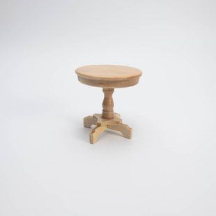 Миниатюра журнальный столик круглый 5.2*5 см Ясень
