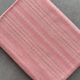 Японский фактурный хлопок 24*35 см Полосы пунктир и цветы розовые