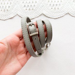 Ручка для сумки 105-125 см Серая с Серебром