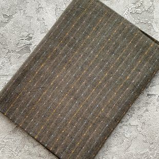 Японский фактурный хлопок 25*35 см Фактурные линии в цвете темно-зеленый