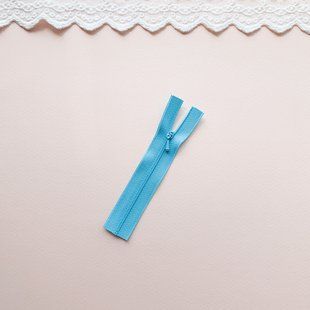 Міні блискавка для лялькового одягу 12 см Бірюзова