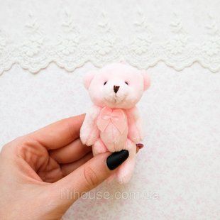 Ведмедик м'який 9 см Рожевий