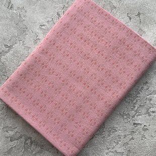 Японский фактурный хлопок 25*35 см Крестик-пунктир розовый