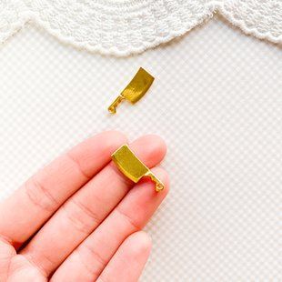 Мініатюра ніж кухарський 2.5 см Золото