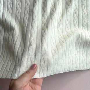 Итальянский вязаный косичка 25*35 см Молочный