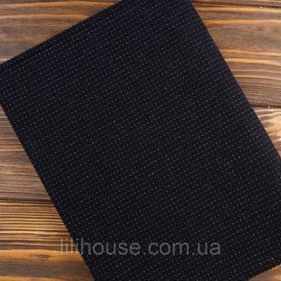 Японский фактурный хлопок 25*35 см Мини точки черный
