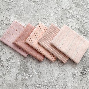 Набір японської бавовни Pink Blink 5 відрізів по 25*35 см
