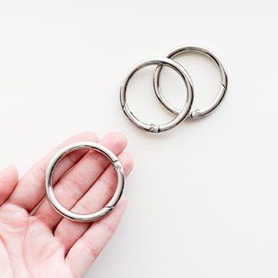 Карабин-кольцо для сумки 37 мм Серебро