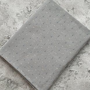 Японский фактурный хлопок 25*35 см Решетки голубой