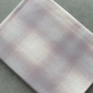 Японский фактурный хлопок 25*35 см Широкая клетка сирень