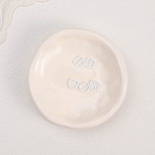 Міні пряжки серце 6*6 мм Білі 5 шт