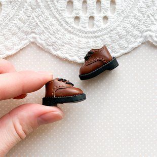Черевички для Блайз на шнурівці 2.5*1.2 см Коричневі
