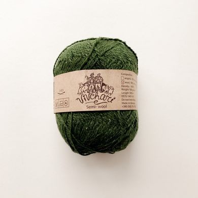 Пряжа Vivchari Semi-wool 406 Оливковий