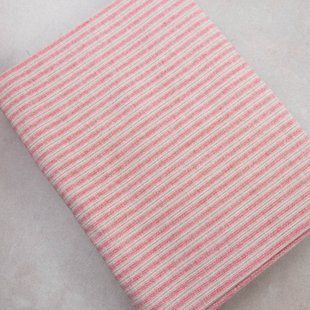 Японский фактурный хлопок 25*35 см. Полоски широкие розово-зеленые.