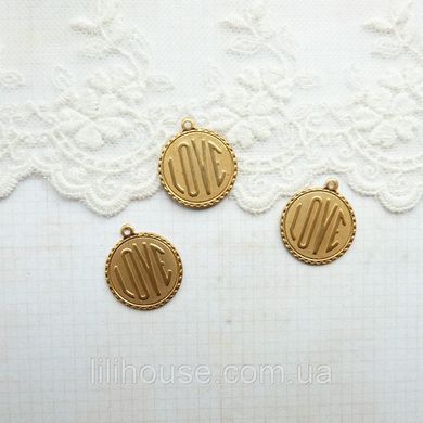 Латунний штамп підвіска LOVE 21*19 мм