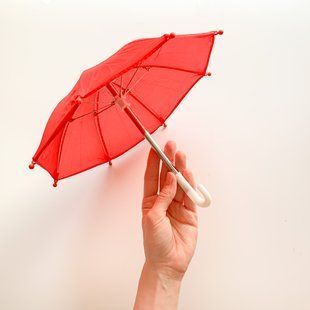 Парасолька 25*21.5 см Червона