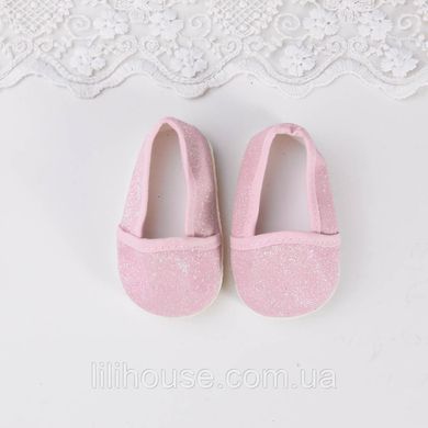 Туфли для куклы люрекс 7*3.5 см Розовые