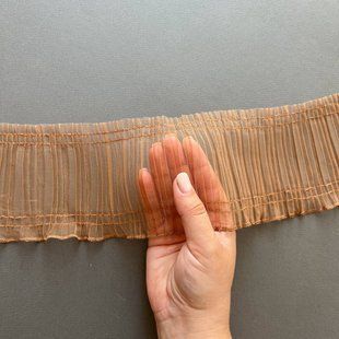 Мереживо плісероване 9.5 см Коричневий 50 см