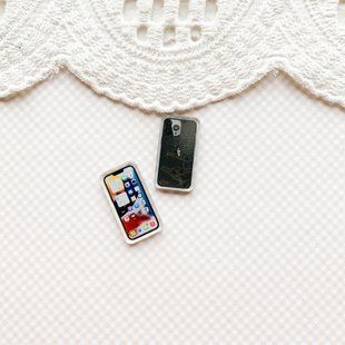 Мініатюра мобільний телефон iPhone 2.7*1.4 мм В чохлі чорний
